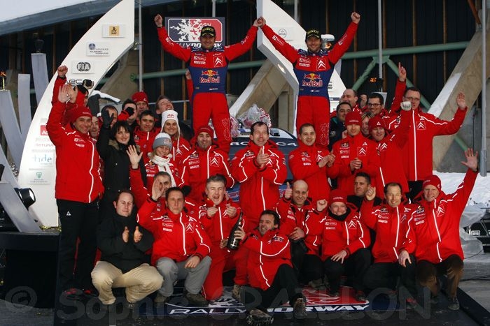 Podium Citroen Rally Norway 2009.jpg